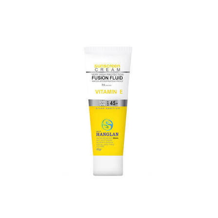 کرم ضد آفتاب رنگی و بدون رنگ صورت جي پو اويل هانگلن SPF 45 مدل vitamin E محافظ UVA ،UVB و PA+++ مناسب برای انواع پوست حجم 45 میلی لیتر
