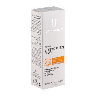 فلوئید ضد آفتاب رنگی بیزانس SPF 50 حجم 40ml