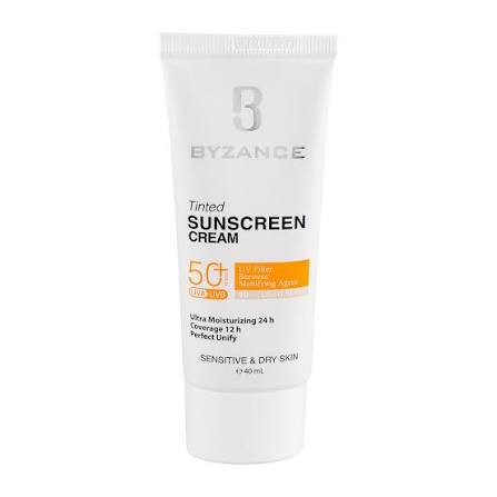 فلوئید ضد آفتاب رنگی بیزانس SPF 50 حجم 40ml