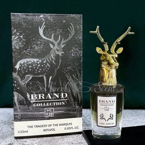 عطر ادکلن مردانه پنهالیگونز د تراژدی آف لورد جورج برند کاکشن کد 128 (Brand Collection Penhaligon’s The Tragedy of Lord George) حجم 25 میل