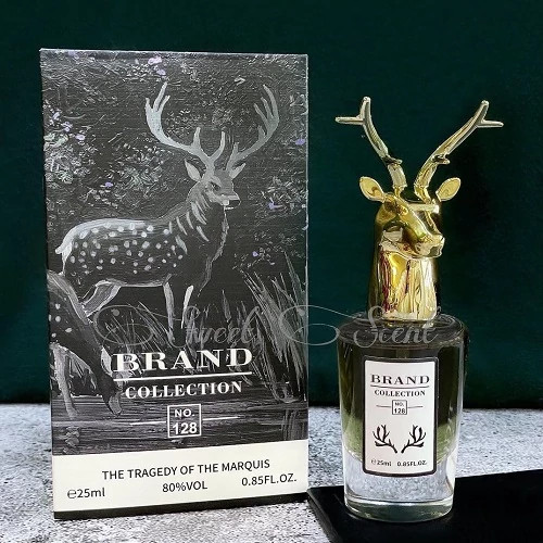 عطر ادکلن مردانه پنهالیگونز د تراژدی آف لورد جورج برند کاکشن کد 128 (Brand Collection Penhaligon’s The Tragedy of Lord George) حجم 25 میل