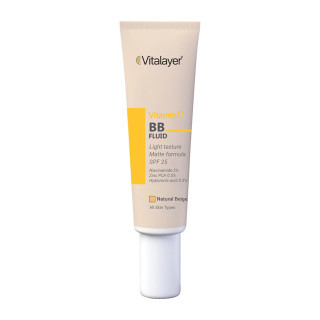 بی بی کرم فلوئید ویتالیر با SPF25 دارای ویتامین C حجم 30 میلی لیتر Natural Beige