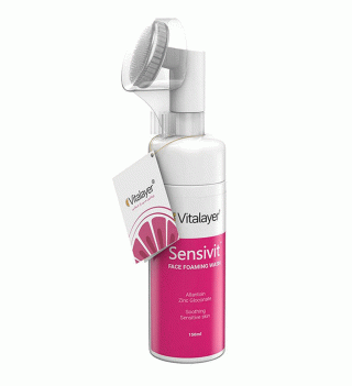 فوم پاک کننده صورت ویتالیر مدل Sensivit مناسب پوست حساس حجم 150 میلیلیتر