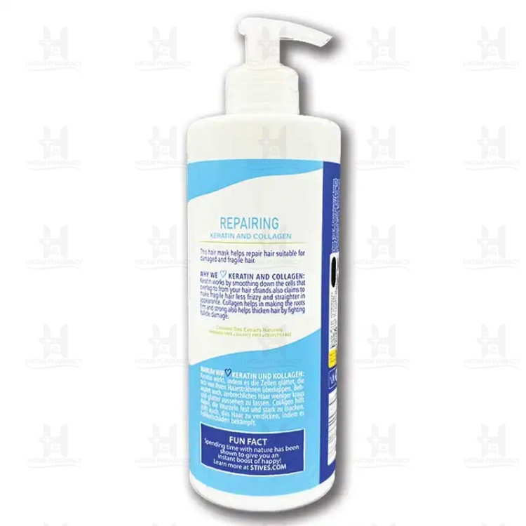 ماسک مو اس تی.ایوز مدل REPAIRING سری KERATIN COLLAGEN حجم 500 میلی لیتر