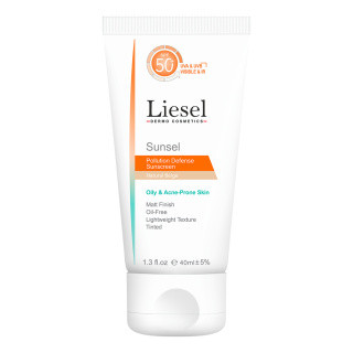 کرم ضد آفتاب رنگی لایسل مدل Sunsel با SPF 50 مناسب پوست چرب و مستعد آکنه حجم 40 میلی لیتر