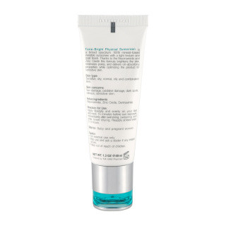 ضد آفتاب فیزیکال بی رنگ برایت مکس مدل Tone Bright با SPF 50 حجم 40 میلی لیتر