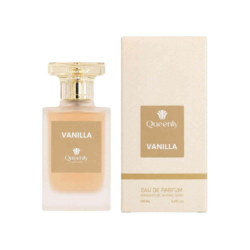 ادوپرفیوم زنانه و مردانه کویینلی مدل VANILLA رایحه وانیلا تام فورد حجم 100 میل