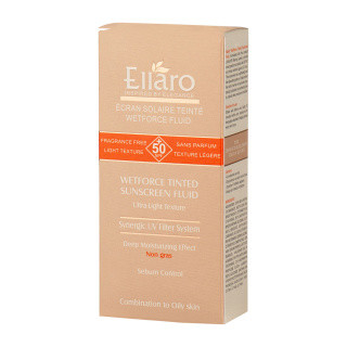 فلوئید ضد آفتاب رنگی الارو مدل Wetforce با SPF50 مناسب پوست مختلط تا چرب حجم 50 میلی لیتر